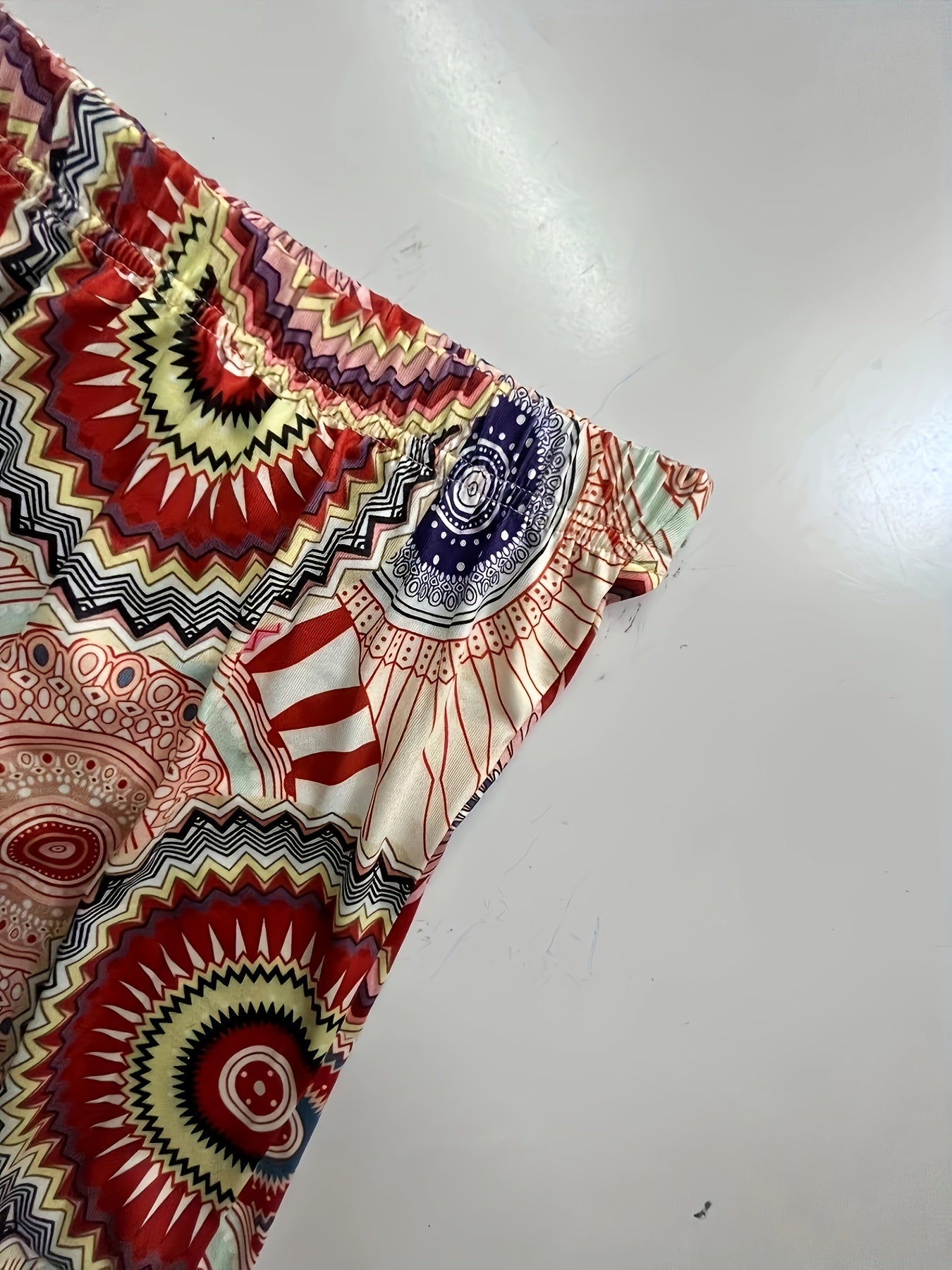 Geometric Print Tube Top Summer Sleeveless Casual Top