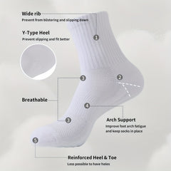 5 Pairs Breathable Ankle Socks for Men - Sweat Resistant for Outdoor Activities