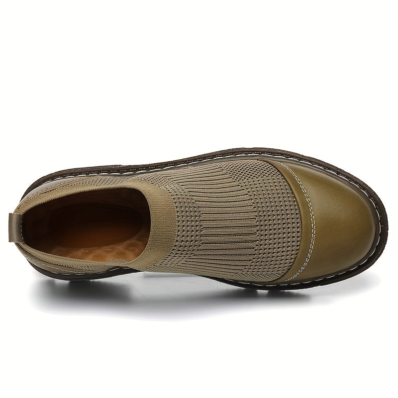 Men's Knitted Slip On Casual Shoes Wear resistant Non Slip Sneakers