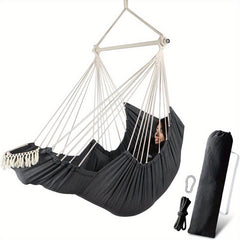 Outdoor Garden Oversized Hammock Swing Chair Tassel Hammock Detachable Iron Pipe