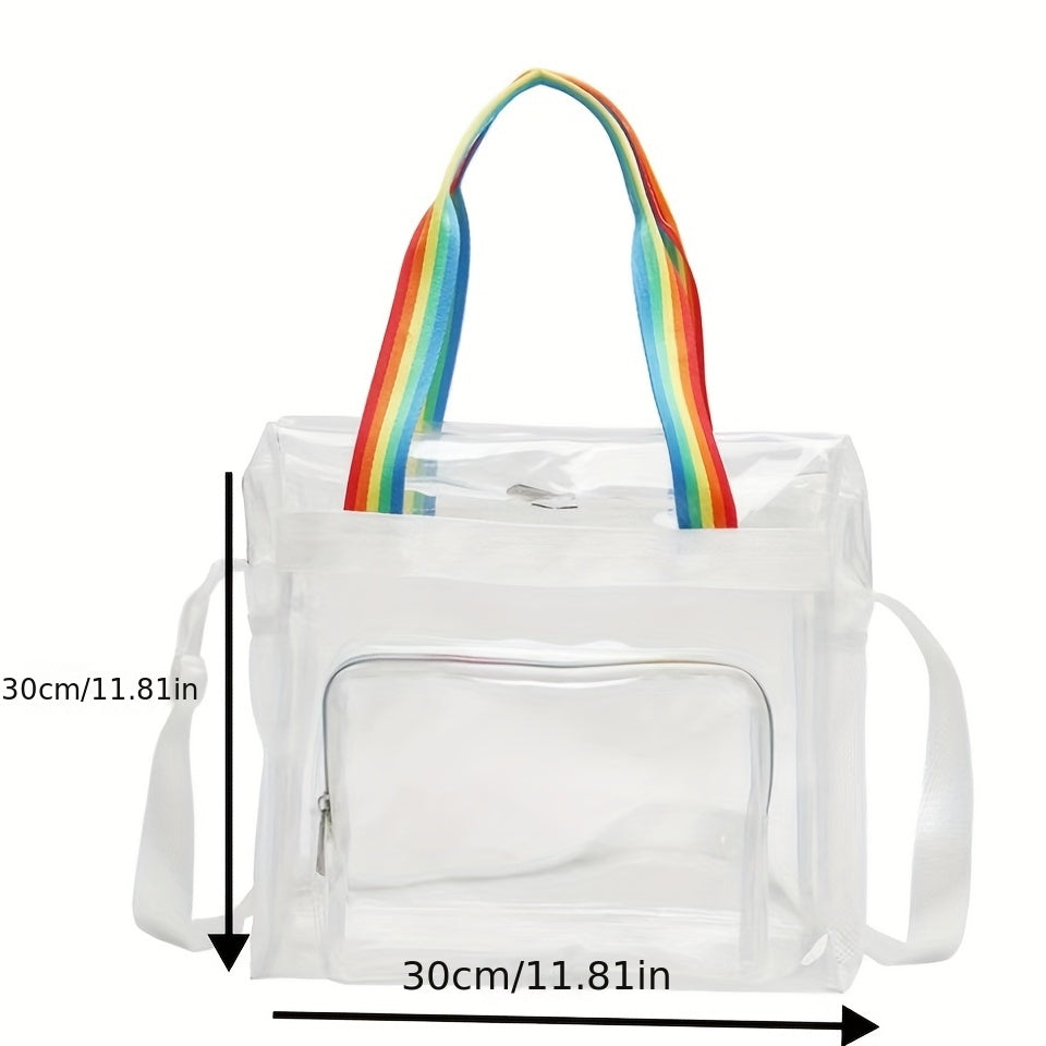 Transparent Toiletry Bag PU Waterproof Storage Tote Bath Swim Travel