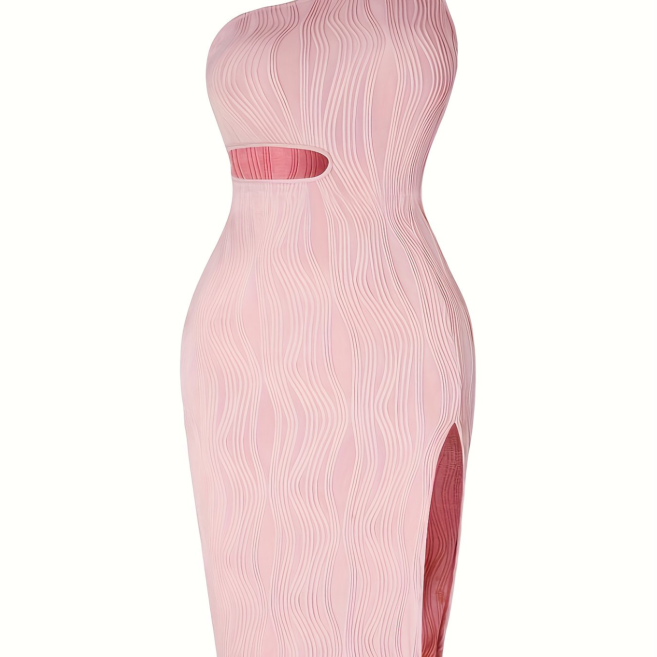 Sexy Dress Women's Plus Textured One Shoulder Tank Dress