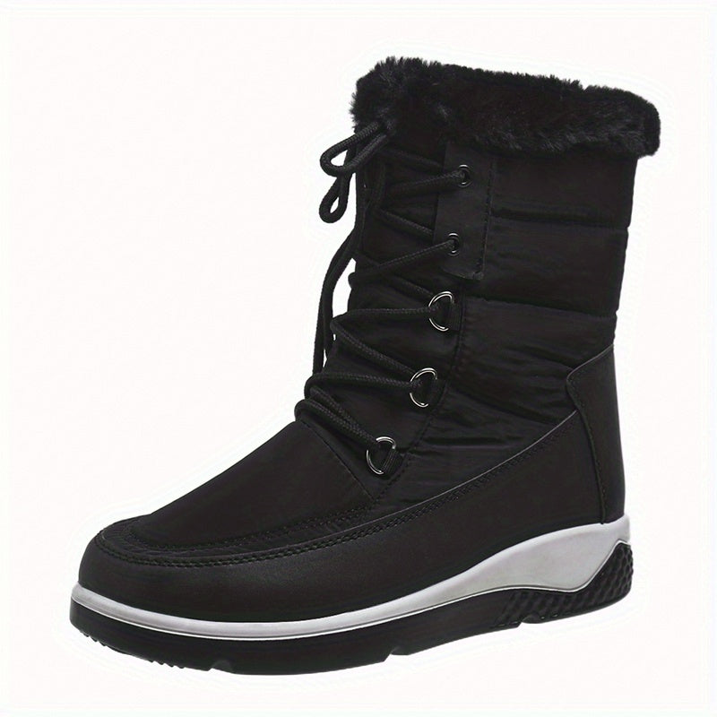 Women's Winter Snow Boots Waterproof Fleece Lined Non Slip Mid Calf