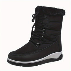 Women's Winter Snow Boots Waterproof Fleece Lined Non Slip Mid Calf