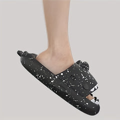 Men's Dots Slip On Shark Slides Casual Funny Slippers