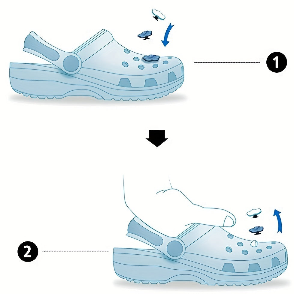 10 PCS Eye Shoes Charms For Crocs Shoe Decorations PVC Cartoon
