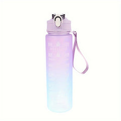 900ml Gradient Water Bottle Leakproof Flip Top Cup Fitness Travel