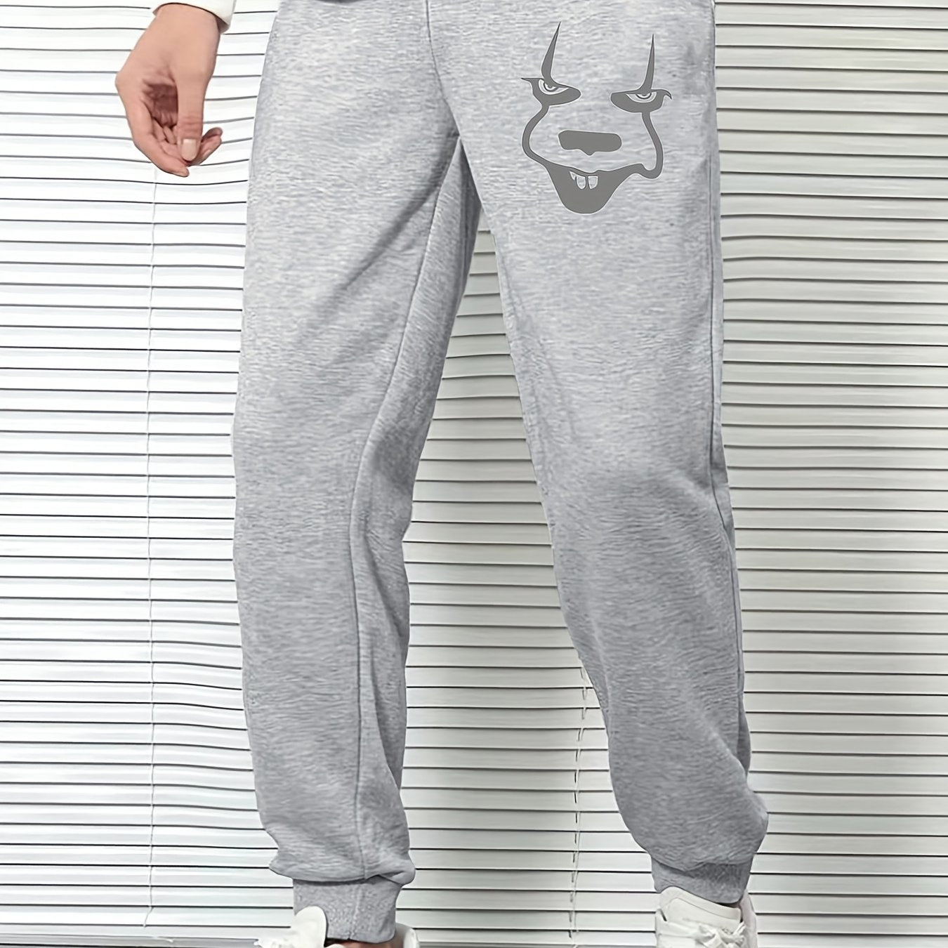 Men's Scary Face Sports Pants Drawstring Joggers