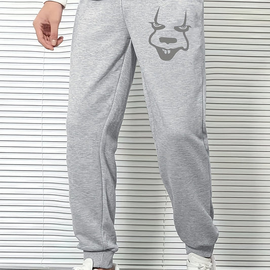 Men's Scary Face Sports Pants Drawstring Joggers