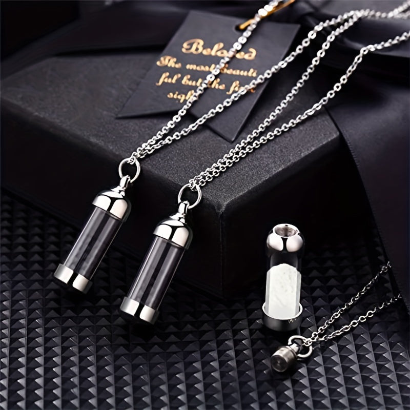 Stainless Steel Vial Necklace for Memorial Keepsake