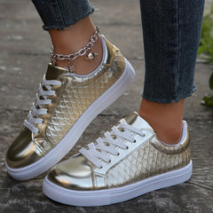 Flat Lace-Up Low Top Sneakers for Women