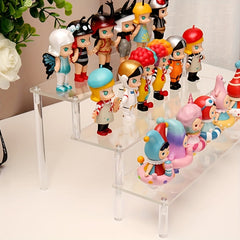 Acrylic Display Stand Shelf Pottery Storage Rack Doll Figurine Shelf