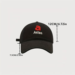 Unisex Breathable Adjustable Baseball Cap With Letter Embroidery