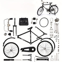 1pc Mini Alloy 28 Big Bar Toy Car Model Bicycle Ornament
