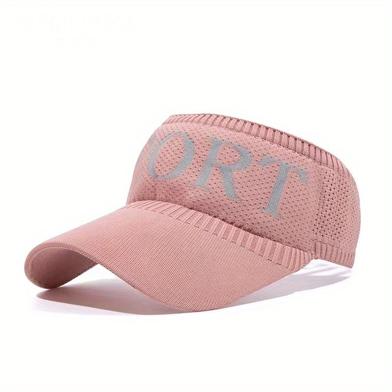 Knitted Sport Visor Hats Solid Elastic Casual Sun Hat UV Protection Travel Beach