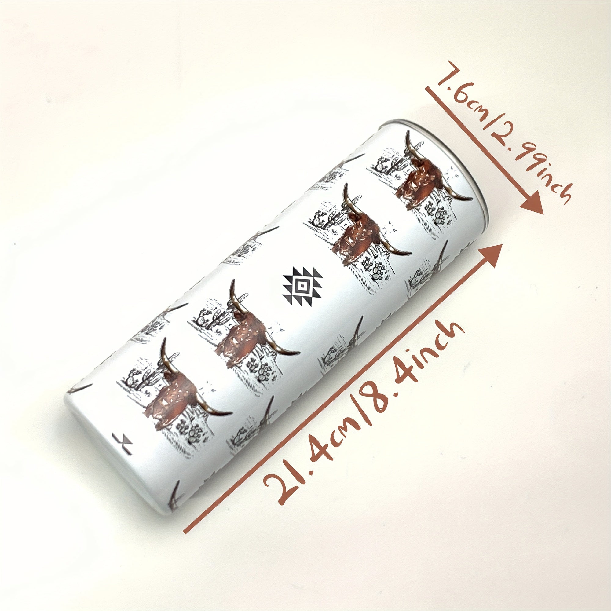 Cowboy Style Stainless Steel Water Bottle 590ml 20oz Leakproof Shatterproof Cup