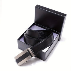Calfskin Leather Auto Buckle Belts Business Pants Belt Men