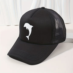 Animal Print Mesh Trucker Hat Unisex Breathable Sunscreen Dad Hat