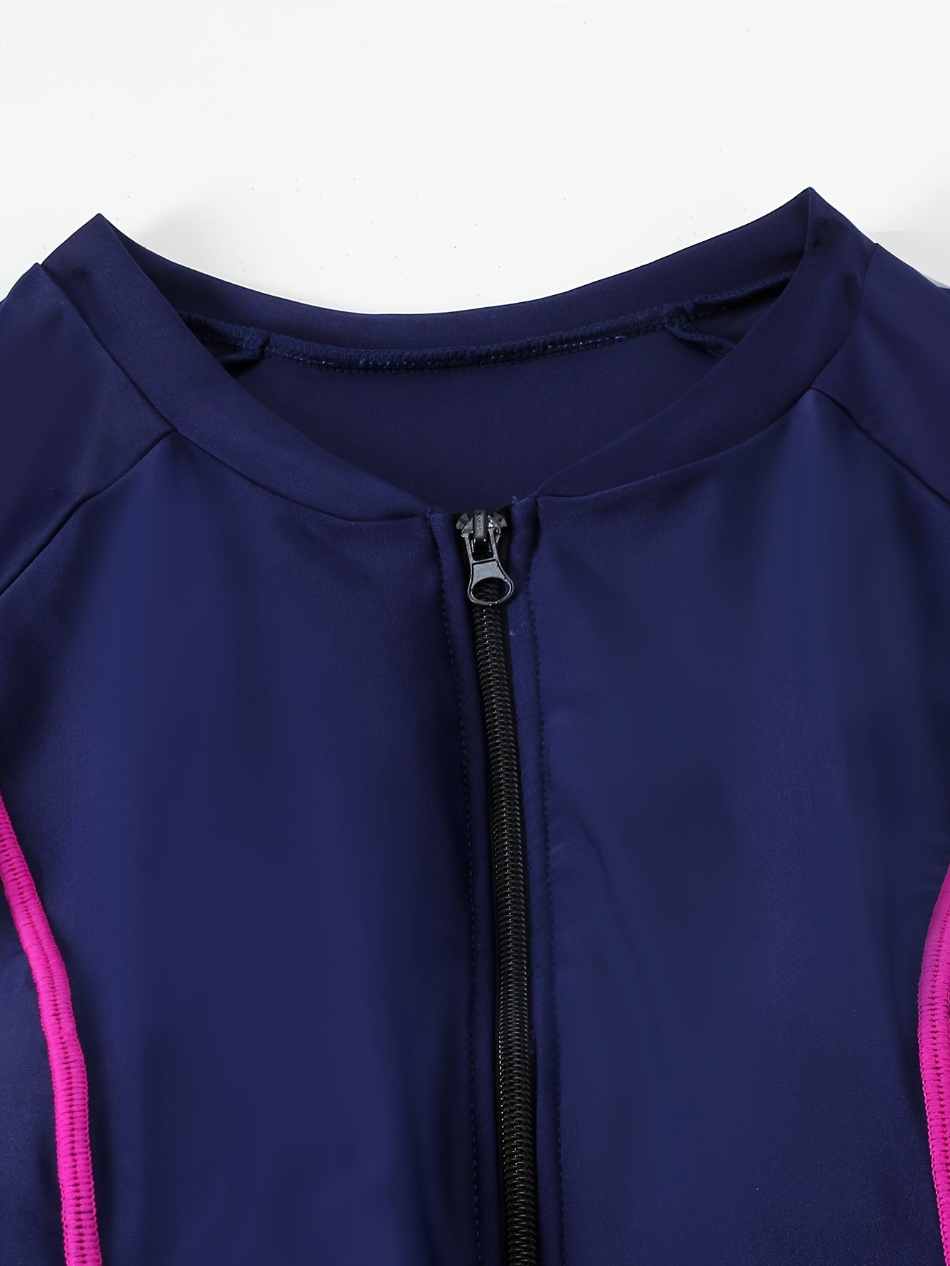 Women's Plus Size Long Sleeve Half Zipper One Piece Surfing Suit