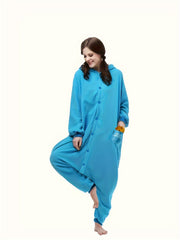 Christmas Cartoon Pajama Jumpsuit Long Sleeve Women's Pajama