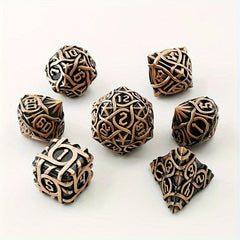 7pcs Metal Solid Polyhedral Dices for Board Game