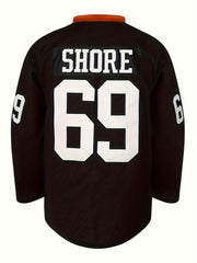 Men's Dog Pattern Ice Hockey Jersey Classic Embroidered Retro V neck