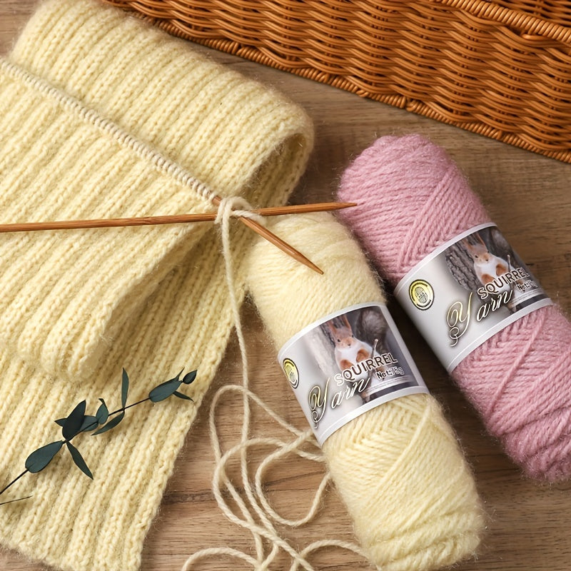 5pcs Wool Balls Squirrel Velvet Yarn Handwoven DIY Hat Scarf Thread Coat