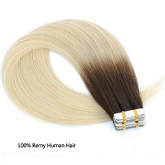 20pcs Ombre Tape In Human Hair Extensions Seamless Straight