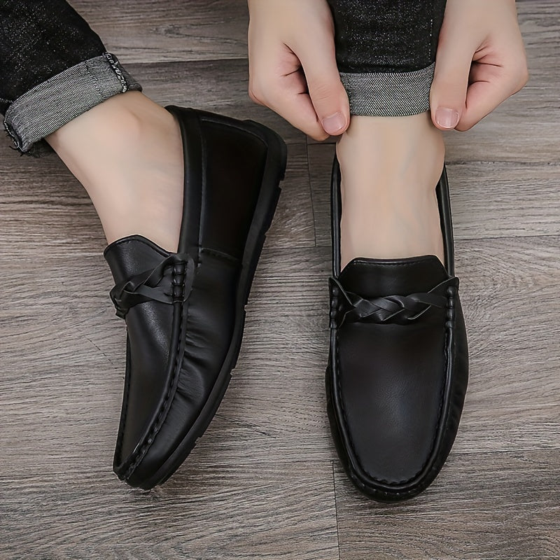 Men's Moc Toe Loafer Shoes Comfy Slip On Shoes