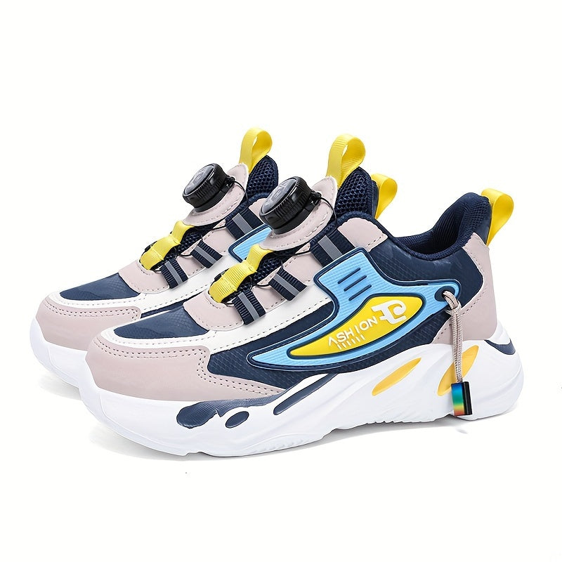 Boy's Waterproof Lace-up Sneakers for Outdoor Sports