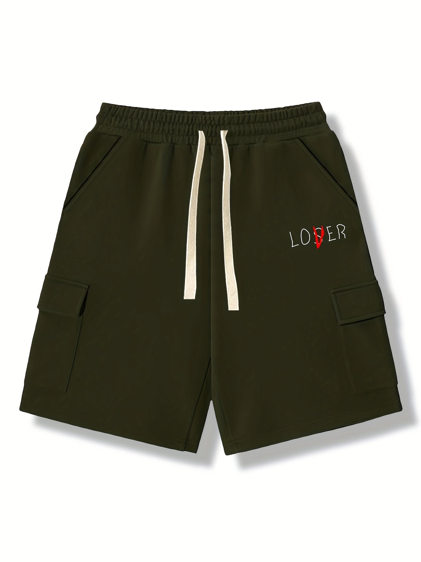Men's Casual Graphic Drawstring Shorts With Pockets