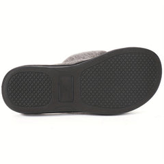 Women's Plush Lined Flip Flops Soft Memory Foam Slides
