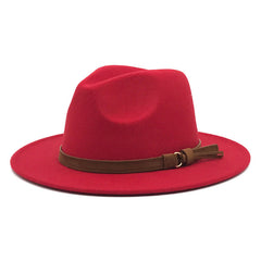 Classic Fedora Hat Large Brim Jazz Hat for Women Men