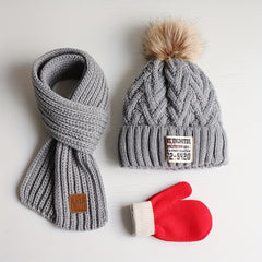 Kids Winter Hat Scarf Gloves Set for Boys Girls
