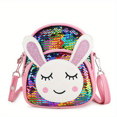 Kids Rabbit Backpack Sequin Shoulder Bag