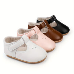 Baby Girls Leather Princess Shoes Soft Crib Prewalker Shoes