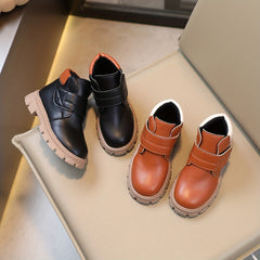 Boys Kids Hook and Loop Fastener Non Slip Boots