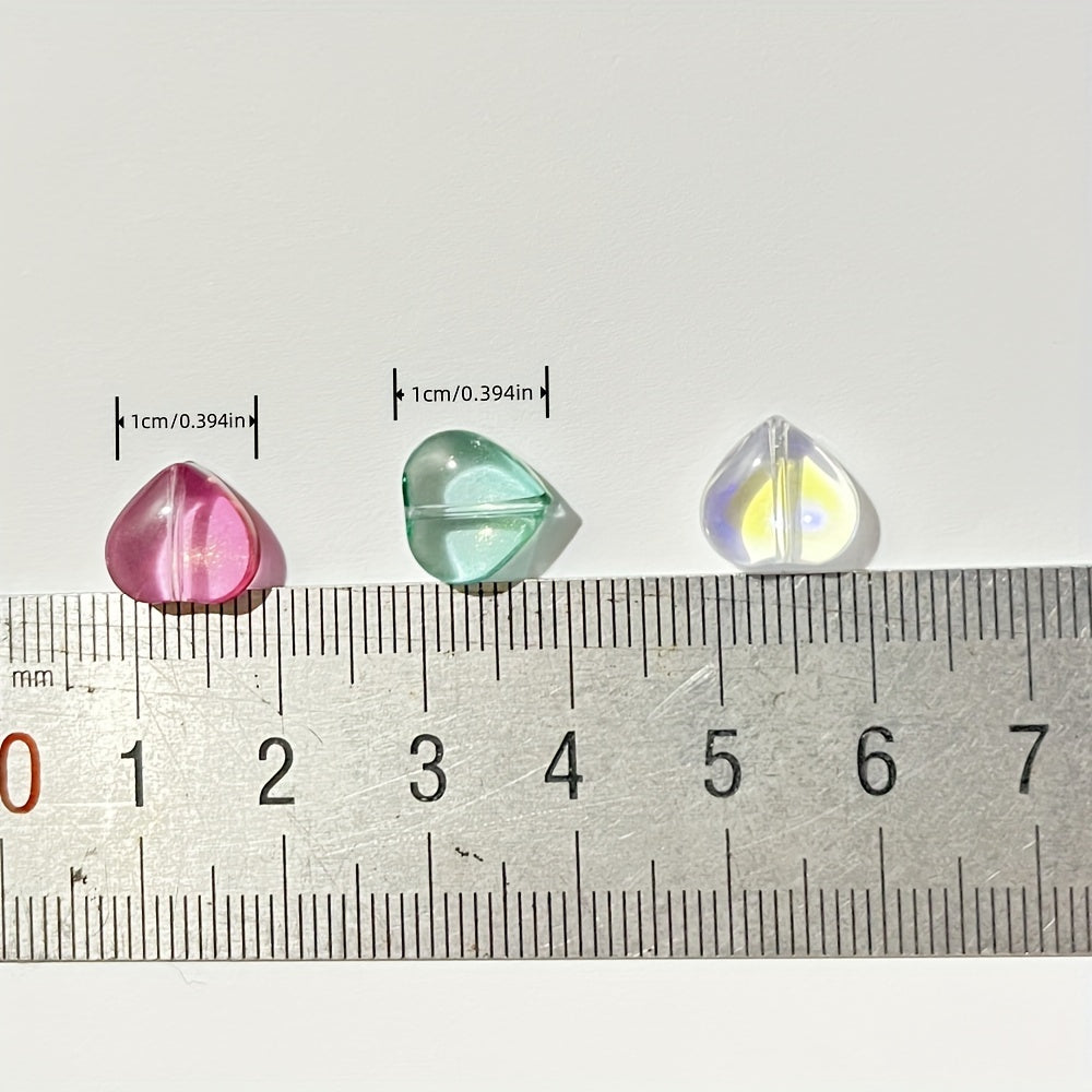 10mm Heart Glass Beads With Tassels DIY Hand Hairpins Jewelry