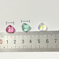 10mm Heart Glass Beads With Tassels DIY Hand Hairpins Jewelry