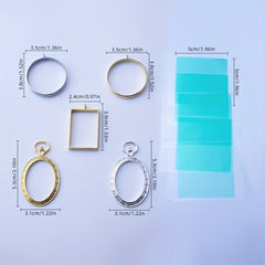 10pcs Ocean Cat Frame Bezel UV Epoxy Resin Molds DIY Jewelry