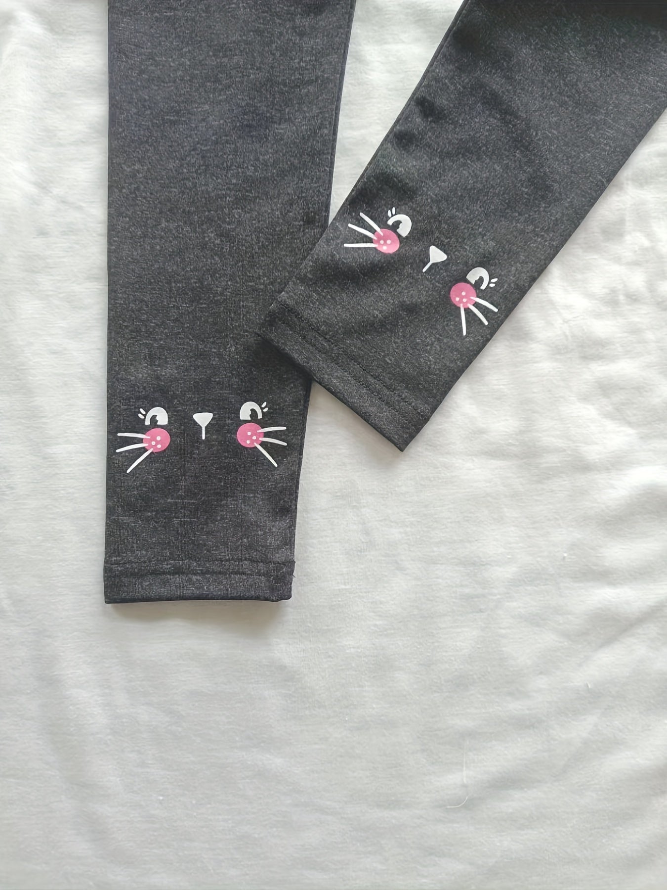 Toddler Girls Cat Graphic Leggings Casual Skinny Pants
