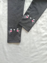 Toddler Girls Cat Graphic Leggings Casual Skinny Pants