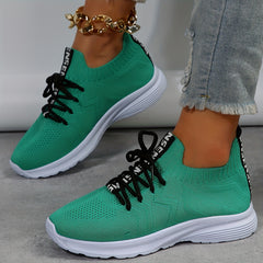 Women's Mesh Breathable Running Shoes Lightweight Lace Up Travel Walking