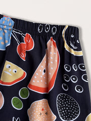 Girls Cartoon Fruit Graphic Sweatpants Loose Jogger Pants