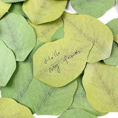 50pcs Leaf Sticker Small Fresh Tree Leaf Sticker Anti Forgetting Reminder DIY