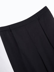 Women's Plus Solid Elastic High Rise Casual Pants