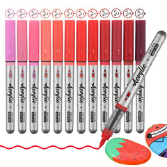 Acrylic Markers Set 12 Art Markers Brush Tip Acrylic Painter marker