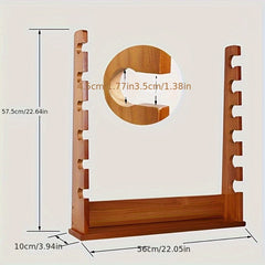 Wood Fishing Rod Organizer Garage Rack
