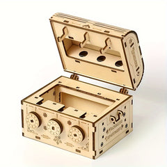 3D Wooden Puzzle DIY Treasure Box Model Building Kits
