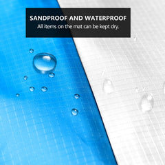 Large Beach Mat Picnic Blanket 210x200cm Waterproof Sandproof